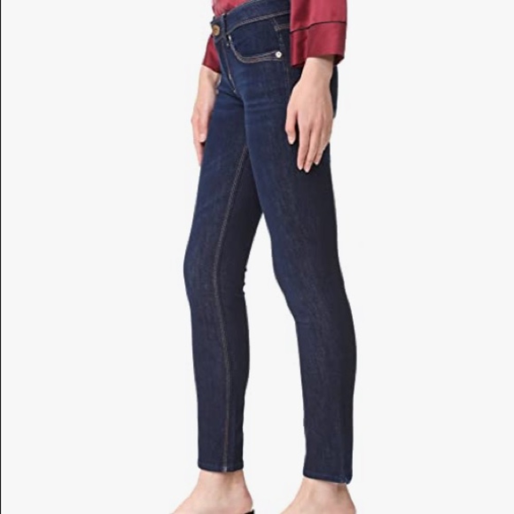 NWOT DL 1961 ANGEL MID RISE SKINNY ANKLE DARK NAVY BLUE COLOR WITH ROSE πΉ GOLD - Picture 6 of 16